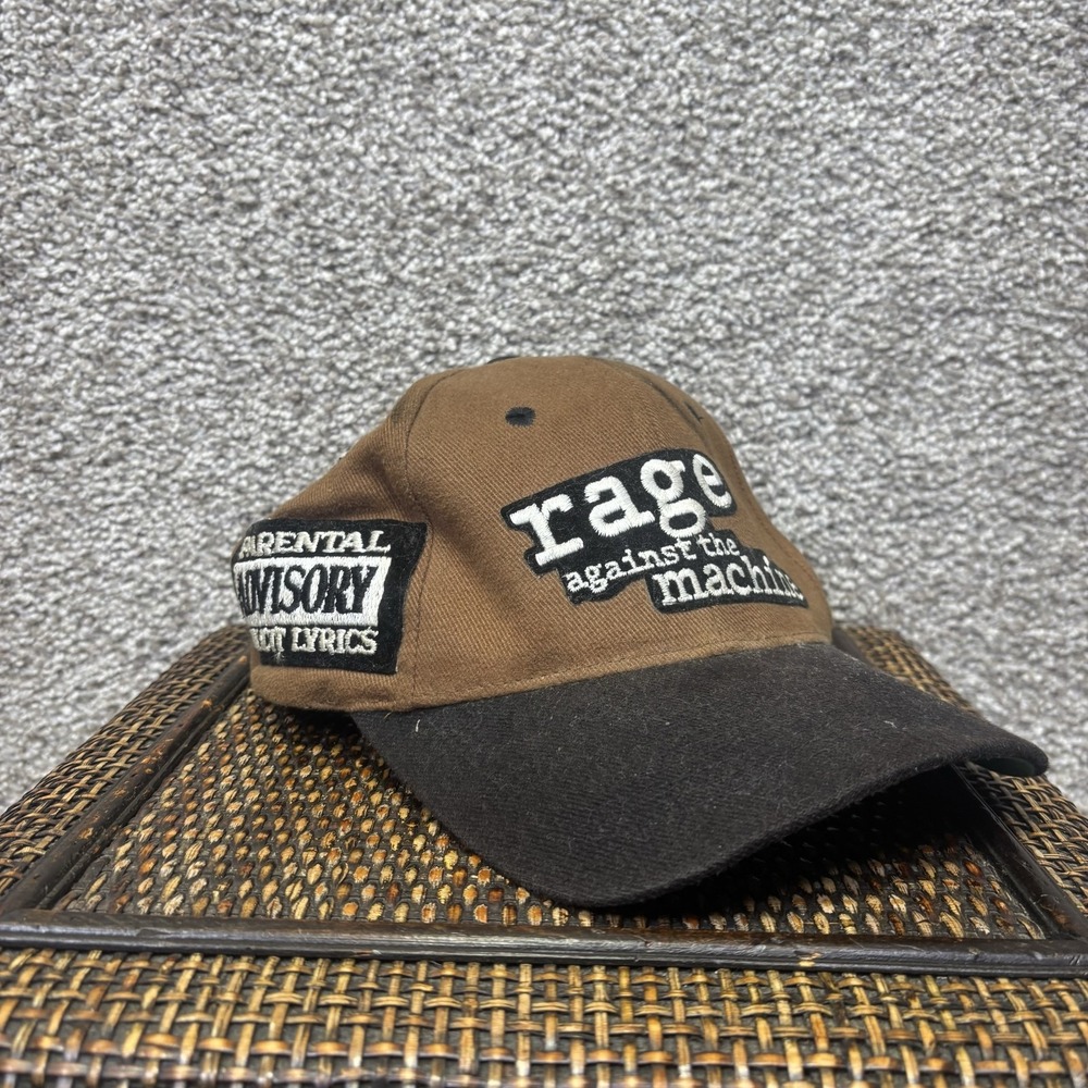 Vintage Rage Against The Machine Hat KC Snapback Mens Brown Rock Band Cap